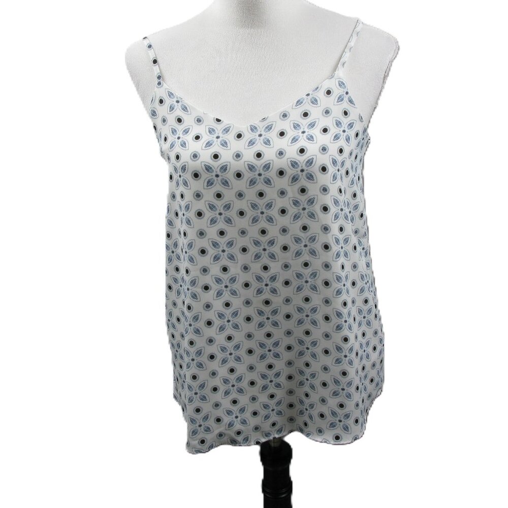 Pink Republic Blue/White Patterned Tank Blouse Size Small